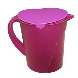 Tupperware Impressions Pitcher 1 Gal Gallon Rocker Lid Dark Fuchsia NEW NOS RARE